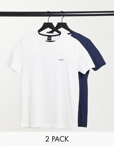 Набор из двух футболок белого и темно-синего цветов BOSS-Темно-синий