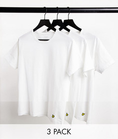 Набор из 3 футболок белого цвета Lyle & Scott Bodywear-Белый
