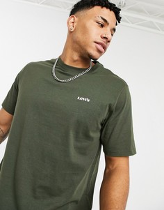 Оливковая свободная футболка с логотипом Levis Youth-Голубой