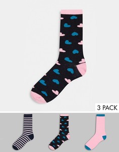 Новогодний набор из 3 пар носков Chelsea Peers-Многоцветный