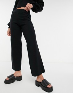 Черные трикотажные брюки прямого кроя премиум-класса для дома ASOS DESIGN Выбирай и Комбинируй-Черный цвет