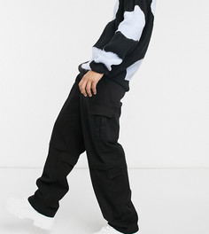 Черные прямые брюки в утилитарном стиле COLLUSION-Коричневый