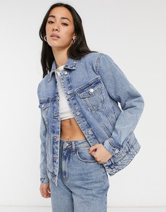 Голубая джинсовая oversized-куртка Vero Moda-Голубой