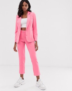 Укороченные строгие брюки-сигареты Unique21-Розовый цвет