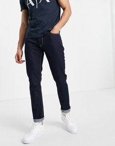 Темно-выбеленные узкие джинсы Emporio Armani J06-Голубой
