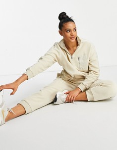 Белый свитшот из микрофлиса на молнии 1/4 HIIT