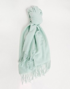 Супермягкий шарф-накидка мятного цвета Accessorize-Зеленый цвет