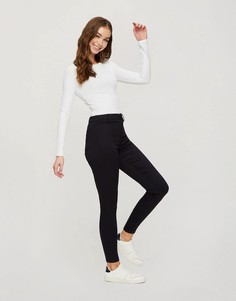 Черные джинсы скинни с очень высокой талией и шлевками для ремня Miss Selfridge Steffi-Черный цвет