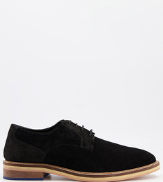 Черные замшевые туфли дерби на шнуровке для широкой стопы KG By Kurt Geiger-Черный цвет