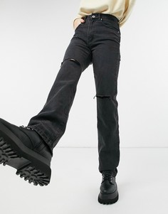 Черные свободные джинсы прямого кроя Cotton On-Черный цвет Cotton:On