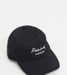 Черная кепка в стиле унисекс с вышитым логотипом Reclaimed Vintage Inspired-Черный цвет
