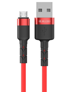 Аксессуар Jellico USB - MicroUSB 1m Silicone Red