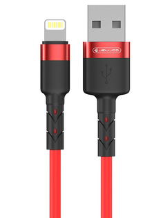 Аксессуар Jellico KDS-100 USB - Lightning Silicone 1m Red
