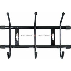 Вешалка Nika 3 крючка черная 18х28,5х6,7 см Без бренда