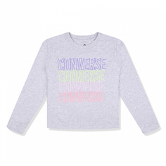 Детский лонгслив Outlined Repeat Long Sleeve Tee Converse