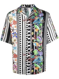 Versace рубашка Trésor в тонкую полоску