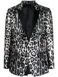 Dolce & Gabbana однобортный пиджак с леопардовым принтом