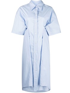 MM6 Maison Margiela платье-рубашка миди с драпировкой