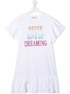 Alberta Ferretti Kids платье-футболка с надписью