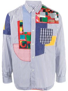 Junya Watanabe рубашка в технике пэчворк