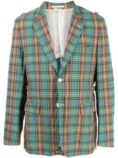 Comme Des Garçons Pre-Owned однобортный пиджак в клетку