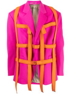 Comme Des Garçons Pre-Owned однобортный пиджак с декоративными ремешками