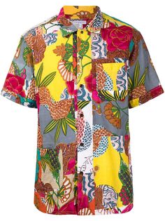 Engineered Garments рубашка в технике пэчворк