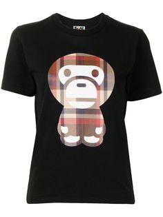 A BATHING APE® футболка Baby Milo с принтом в клетку