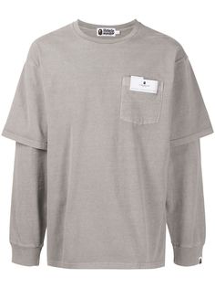 A BATHING APE® футболка с нашивкой-логотипом