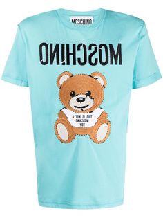 Moschino футболка с вышивкой Teddy Bear
