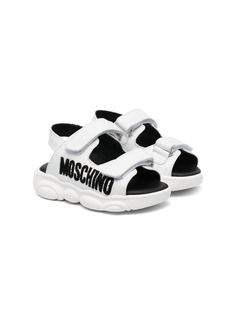 Moschino Kids сандалии с вышитым логотипом