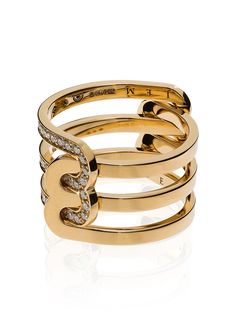 JEM кольцо Étreintes из желтого золота с бриллиантами