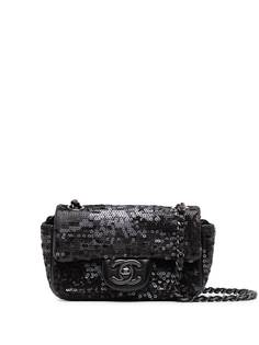 Chanel Pre-Owned мини-сумка на плечо Classic Flap 2012-го года с пайетками