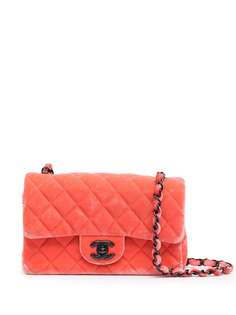 Chanel Pre-Owned бархатная сумка на плечо Classic Flap 2015-го года