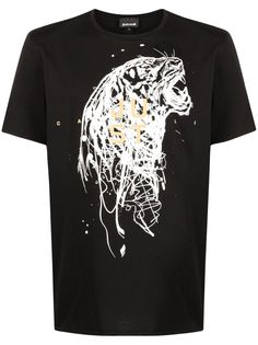 Just Cavalli футболка с логотипом и графичным принтом