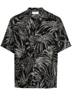 Saint Laurent рубашка с короткими рукавами и принтом