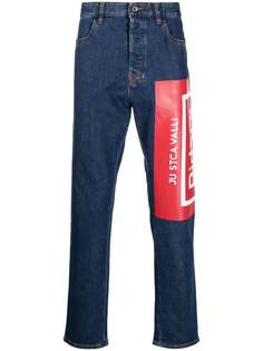 Just Cavalli прямые джинсы с нашивкой-логотипом