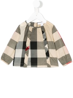 Burberry Kids клетчатая блузка