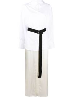 Frenken многослойное платье-рубашка макси