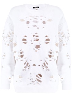 R13 толстовка в рубчик с круглым вырезом