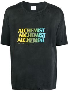 Alchemist футболка с логотипом и эффектом потертости