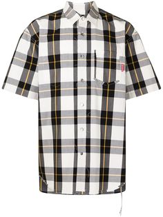 Mastermind Japan клетчатая рубашка с эффектом потертости