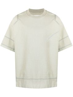 Jil Sander футболка с декоративной строчкой