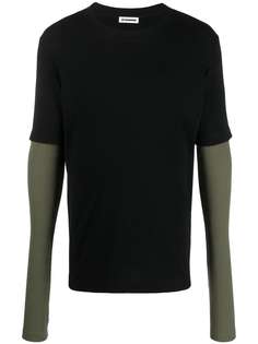 Jil Sander многослойная футболка с длинными рукавами