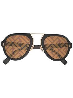 Fendi Eyewear солнцезащитные очки-авиаторы с монограммой