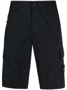 Stone Island шорты-бермуды с нашивкой-логотипом