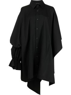 Yohji Yamamoto рубашка оверсайз асимметричного кроя