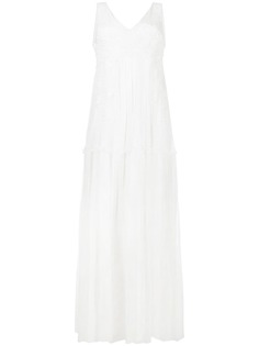 Alberta Ferretti платье с V-образным вырезом и вышивкой