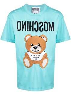 Moschino футболка с вышивкой Teddy Bear