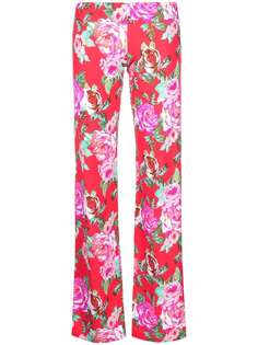 Fisico прямые брюки с цветочным принтом